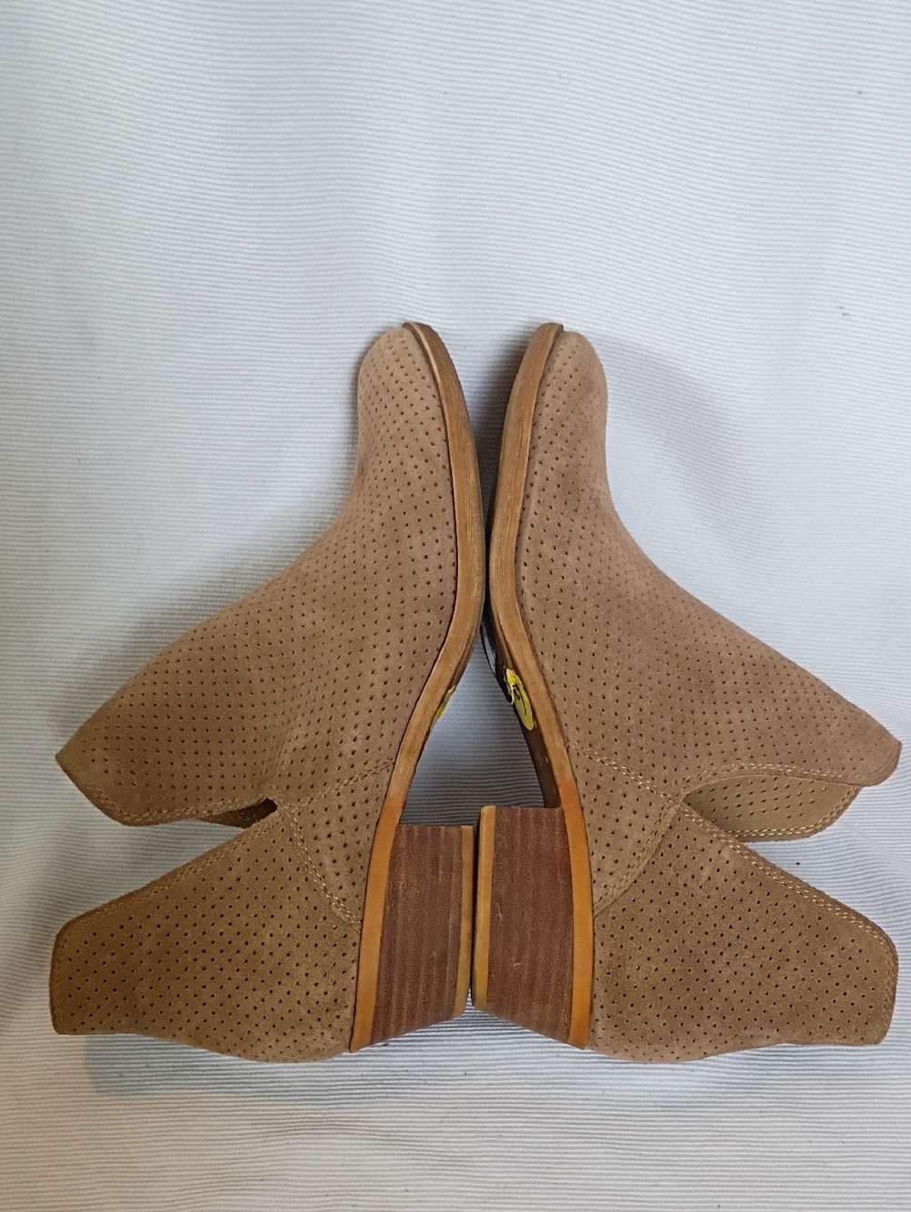 Lucky Brand Perforated Suede Healed Ankle Boot - Picture 5 of 7